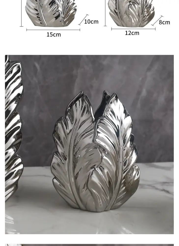 DecorBites™ Luxurious Gold Ceramic Vases for Home Decor