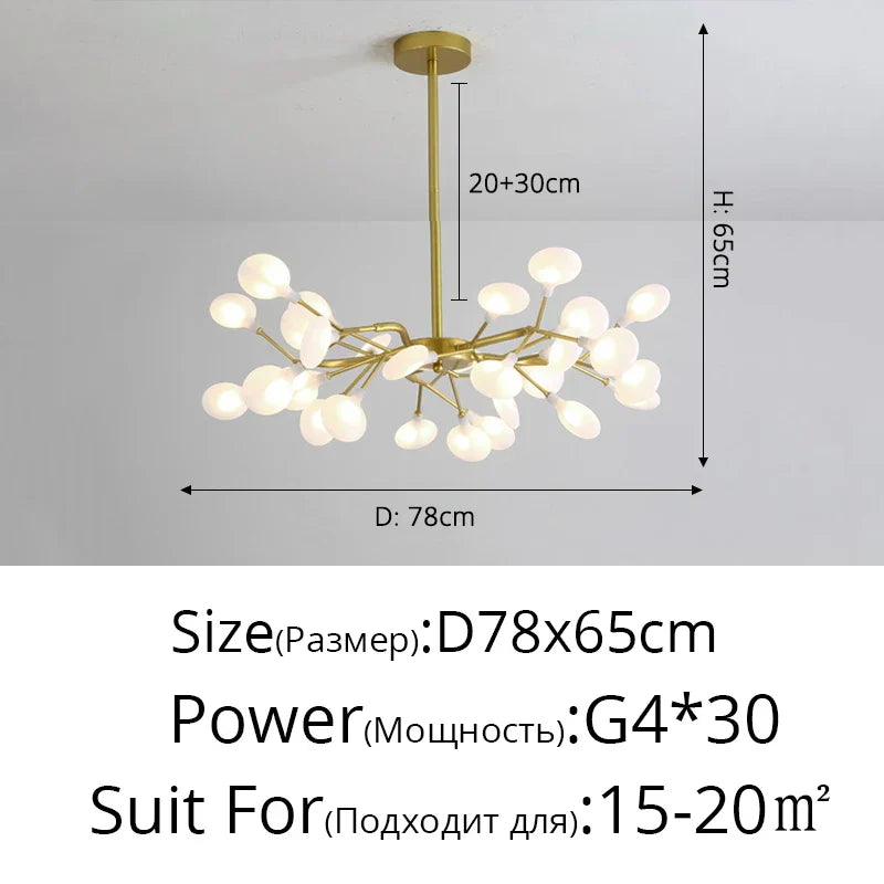 DecorBites™ Luxurious Golden LED Chandelier for Home