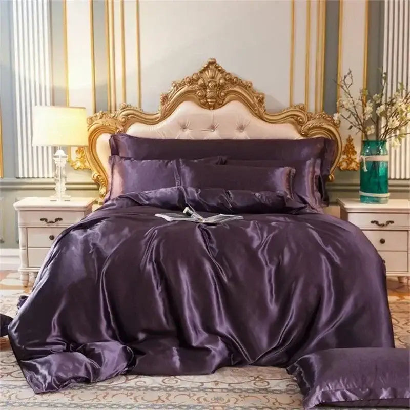 DecorBites™ Luxurious Mulberry Silk Bedding Set - Queen/King Size