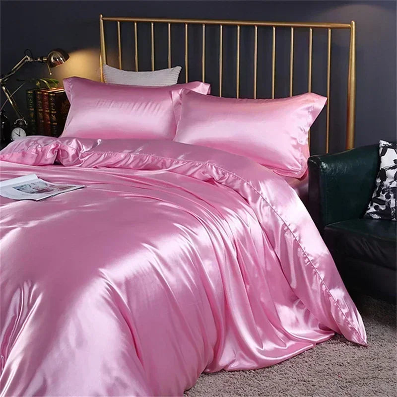 DecorBites™ Luxurious Mulberry Silk Bedding Set Queen King Size