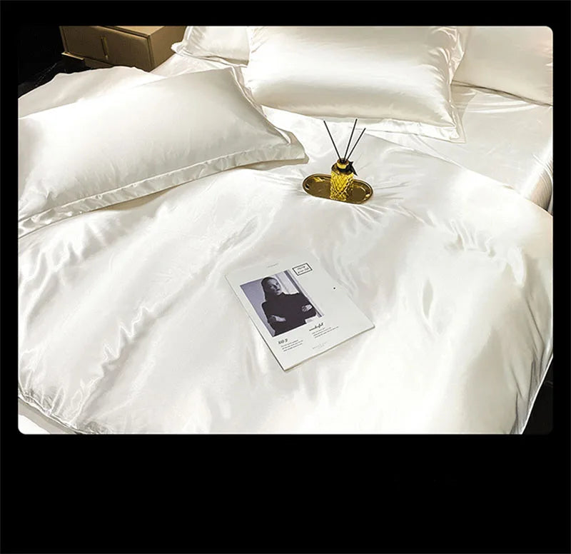 DecorBites™ Luxurious Mulberry Silk Bedding Set with Sheets