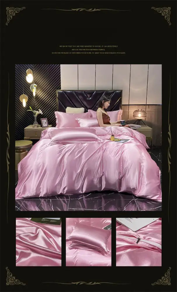DecorBites™ Luxurious Mulberry Silk Bedding Set With Sheets