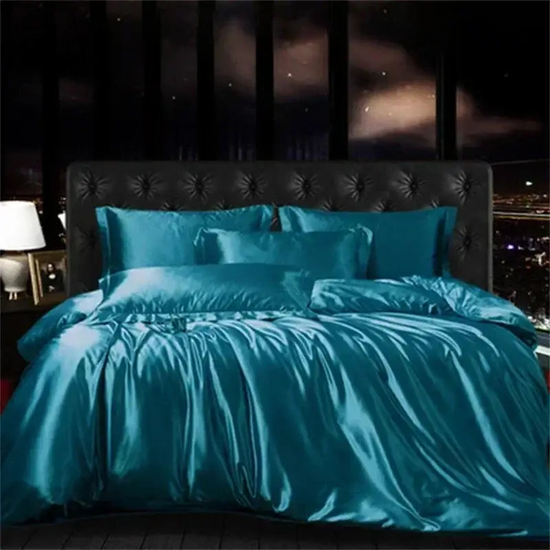 DecorBites™ Luxurious Mulberry Silk Bedding Set With Sheets