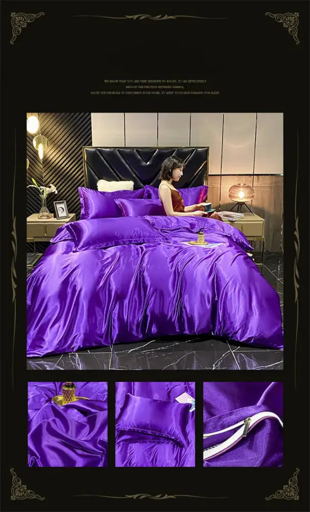 DecorBites™ Luxurious Mulberry Silk Bedding Set with Sheets