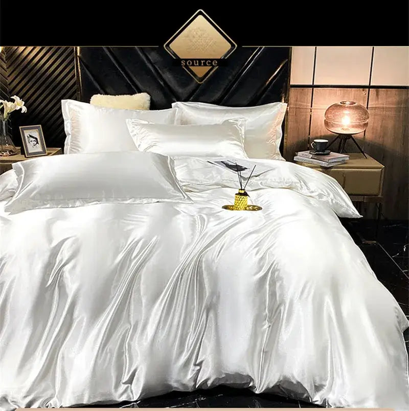 DecorBites™ Luxurious Mulberry Silk Bedding Set with Sheets