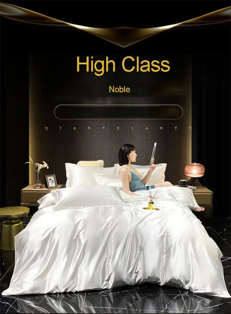DecorBites™ Luxurious Mulberry Silk Bedding Set with Sheets