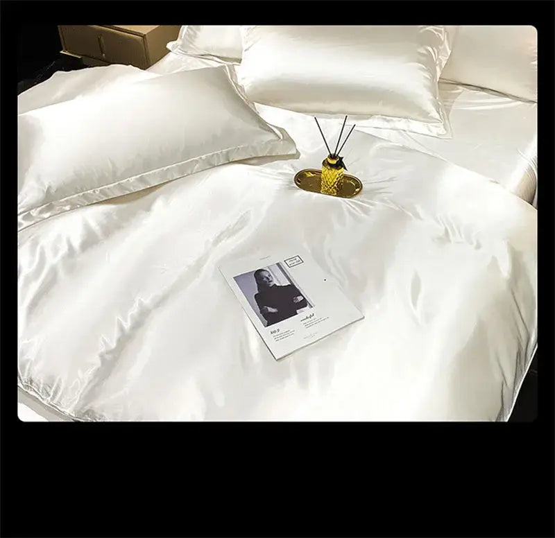 DecorBites™ Luxurious Mulberry Silk Bedding Set with Sheets