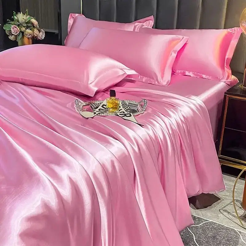 DecorBites™ Luxurious Nordic Silk Bedding Set