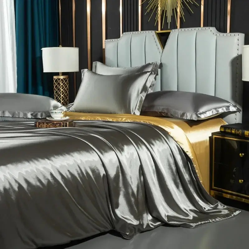 DecorBites™ Luxurious Nordic Silk Bedding Set - Summer Feel