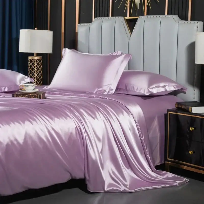 DecorBites™ Luxurious Nordic Silk Bedding Set - Summer-friendly