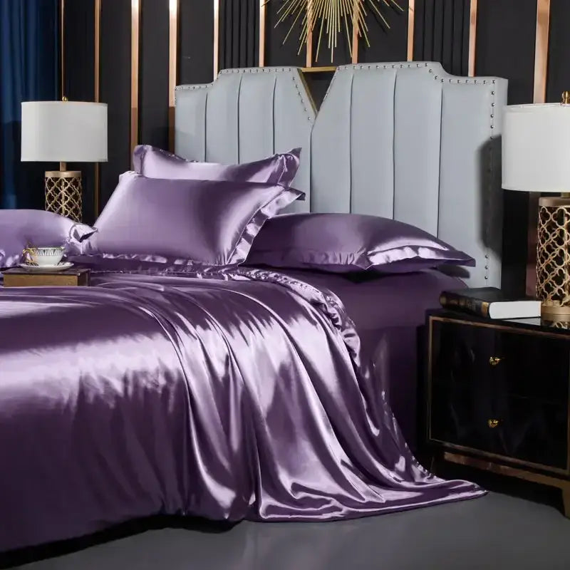 DecorBites™ Luxurious Nordic Silk Bedding Set - Summer-friendly