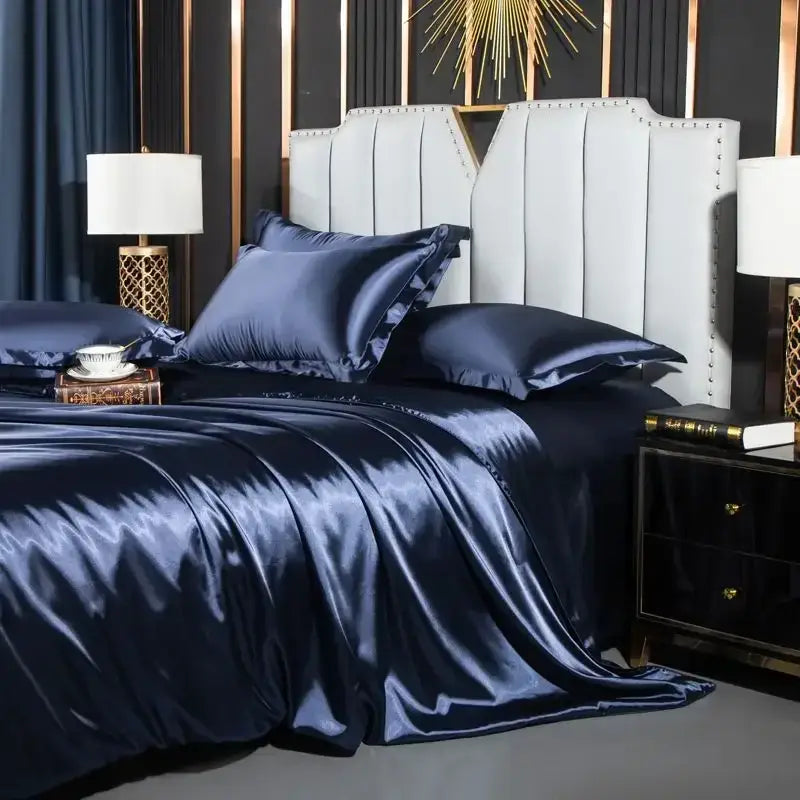 DecorBites™ Luxurious Nordic Silk Bedding Set - Summer-friendly