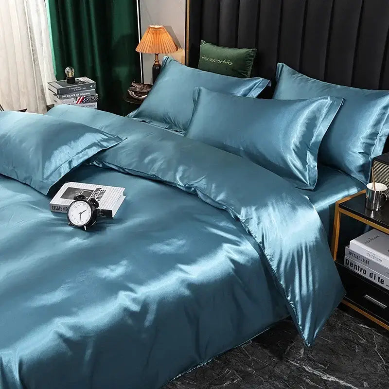 DecorBites™ Luxurious Silk Bedding Set - Solid Color King/Queen/Twin