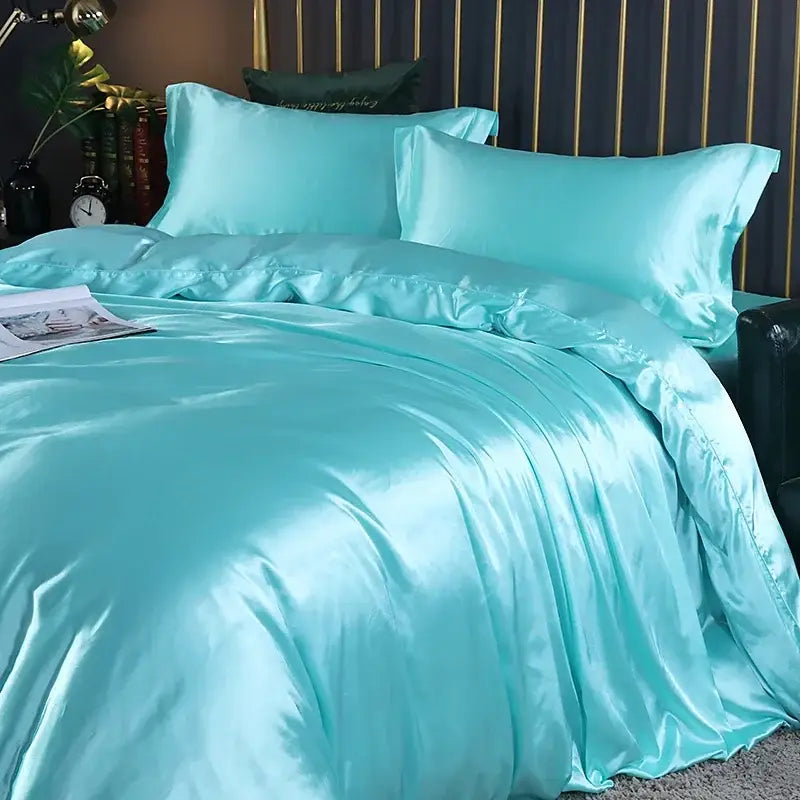 DecorBites™ Luxurious Silk Bedding Set - Solid Color