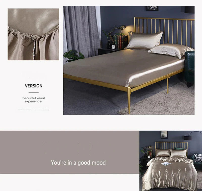 DecorBites™ Luxurious Silk Bedding Set, Variety of Sizes