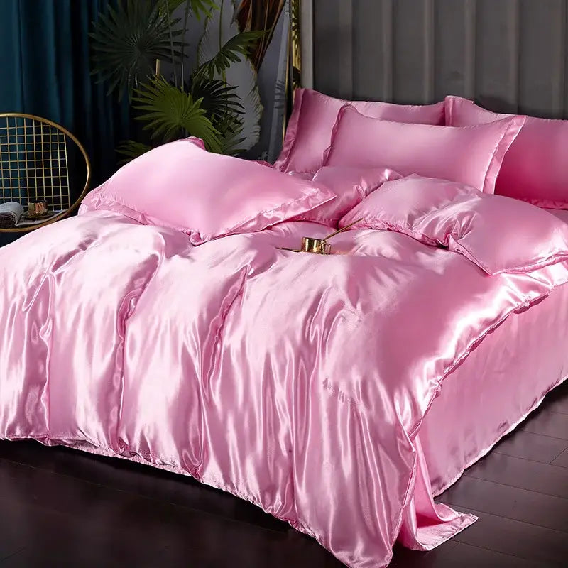 DecorBites™ Luxurious Silk Bedding Set, Various Sizes