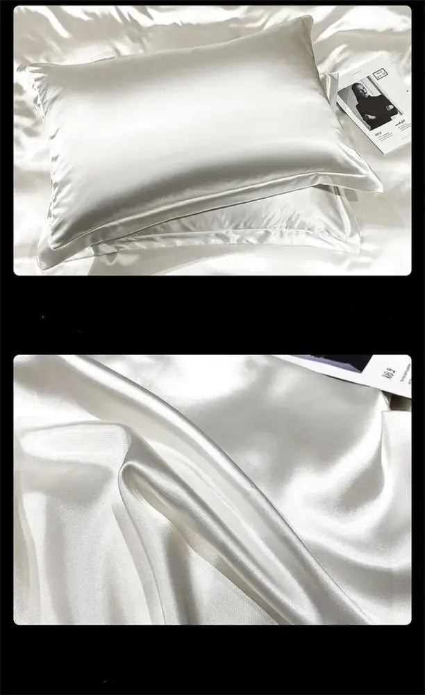 DecorBites™ Luxurious Silk Bedding Set with Mulberry Silk Sheets
