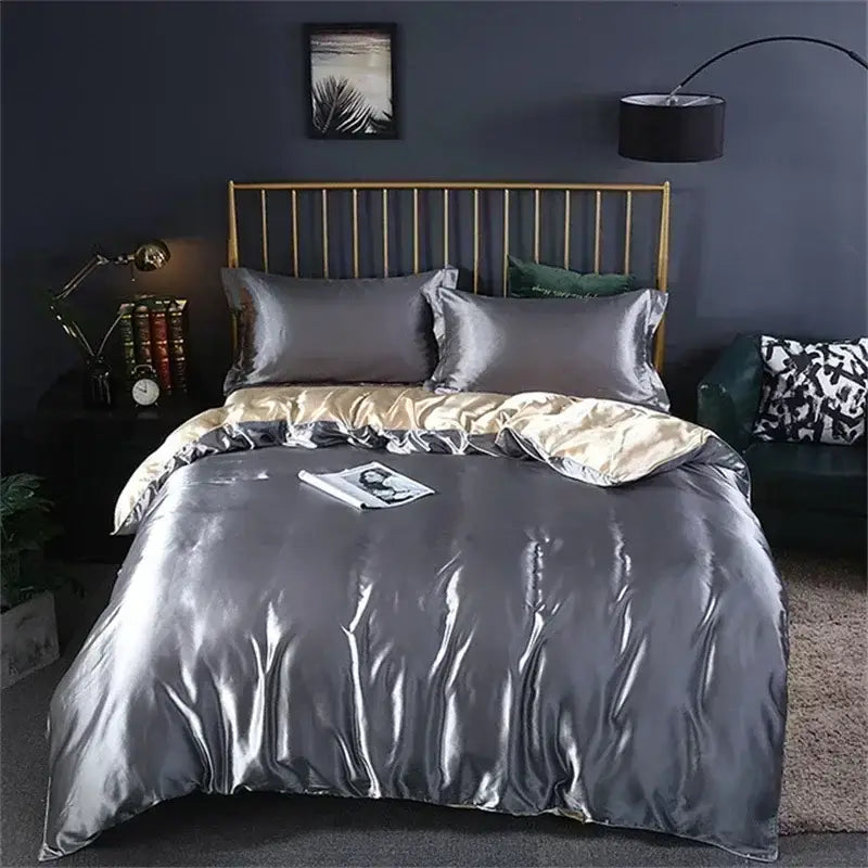 DecorBites™ Luxurious Silk Bedding Set with Mulberry Silk Sheets