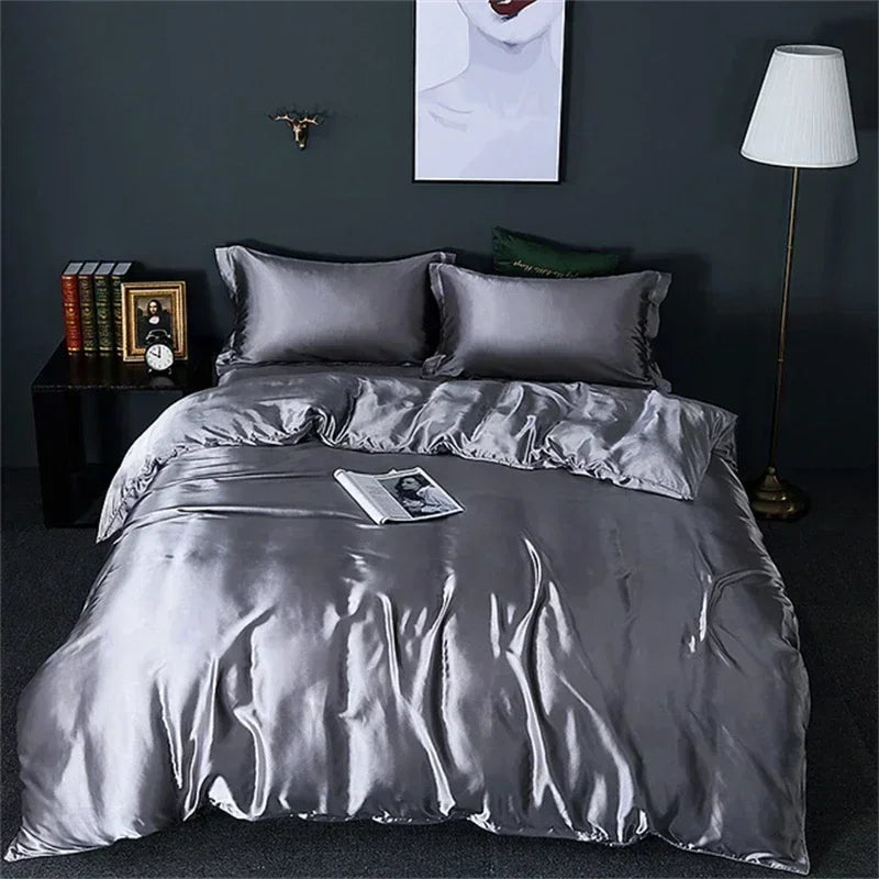 DecorBites™ Luxurious Silk King Size Bedding Set