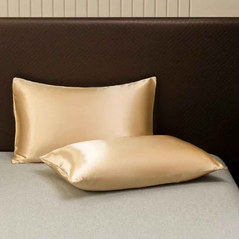 DecorBites™ Luxurious Solid Color Satin Bedding Set