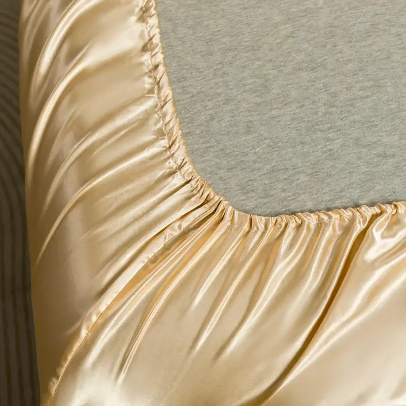 DecorBites™ Luxurious Solid Color Satin Bedding Set