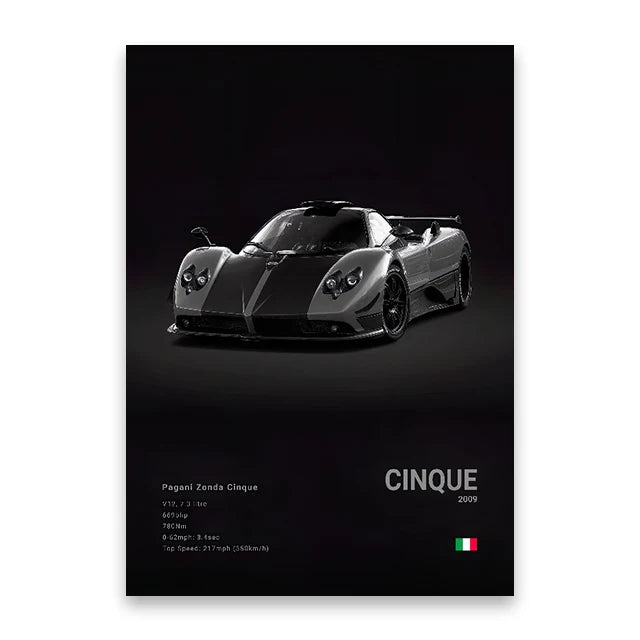 DecorBites™ Luxury Car Canvas Wall Art PrintMural