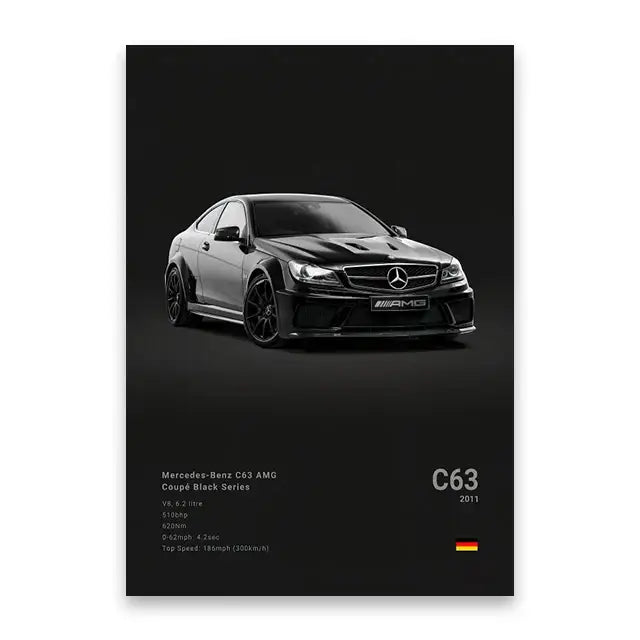DecorBites™ Luxury Cars Canvas Wall Art Print