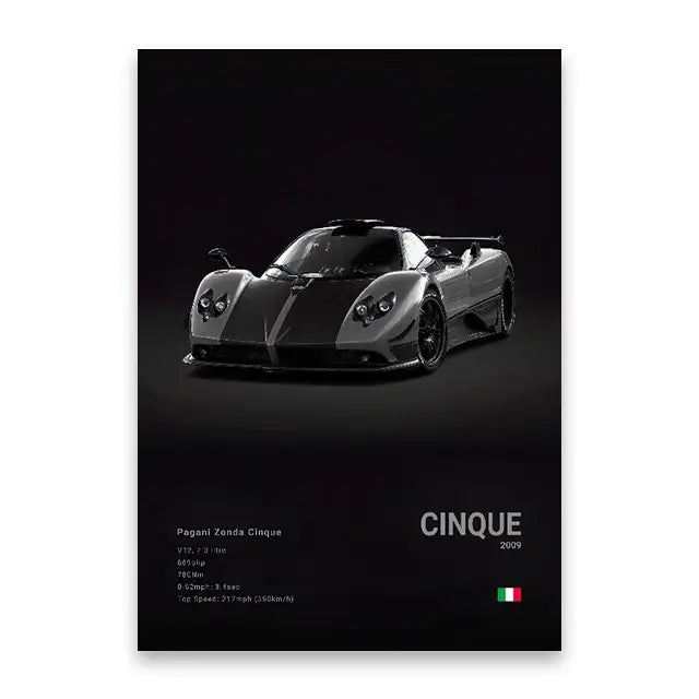 DecorBites™ Luxury Cars Canvas Wall Art Print
