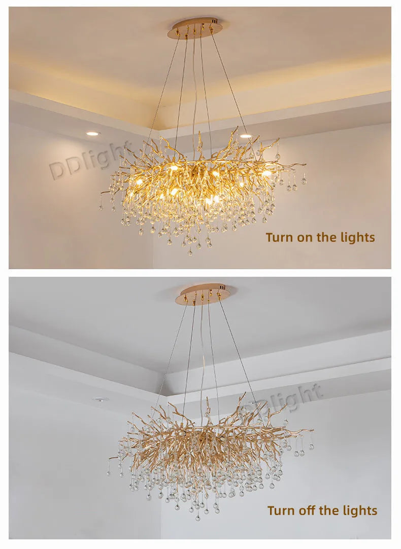 DecorBites™ Luxury Crystal Chandelier for Home Decor