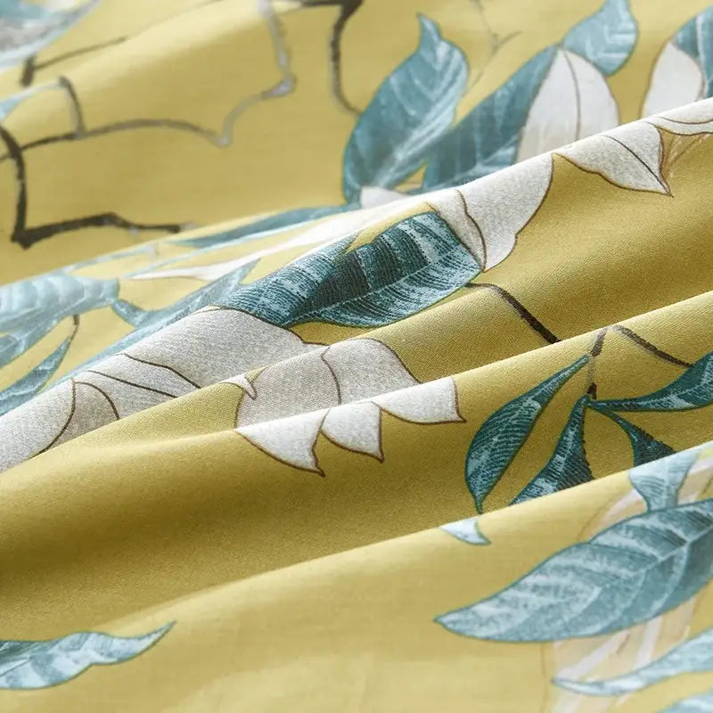 DecorBites™ Luxury Egyptian Cotton Bedding Set - Flamingo Leaf Pattern