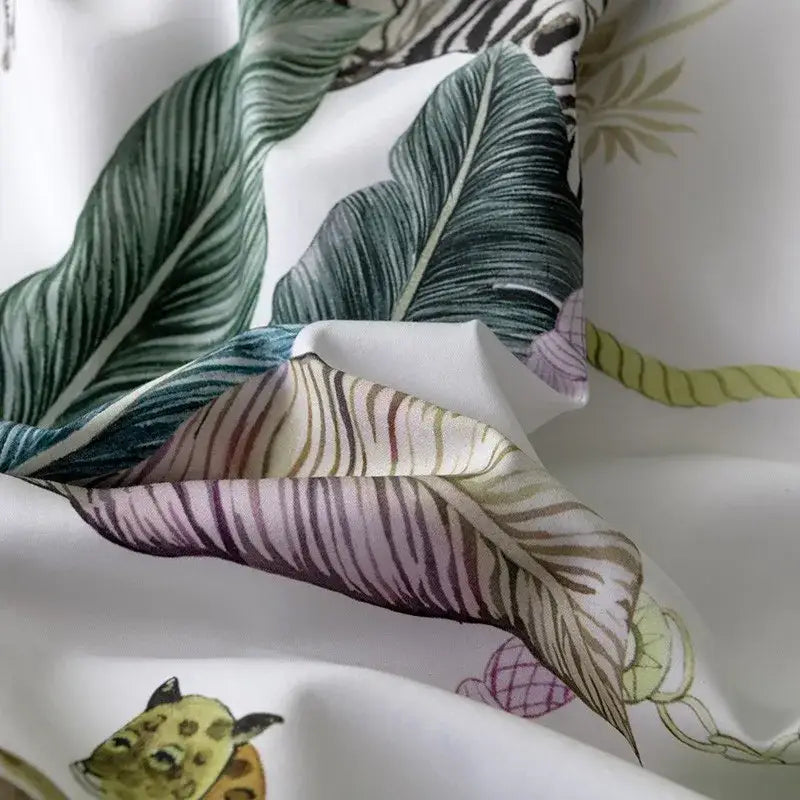 DecorBites™ Luxury Egyptian Cotton Bedding Set with Flamingo Leaf Pattern