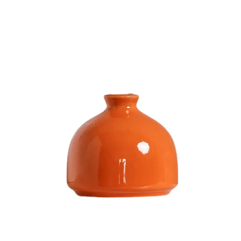 DecorBites™ Luxury Modern Ceramic Flower Vase Orange