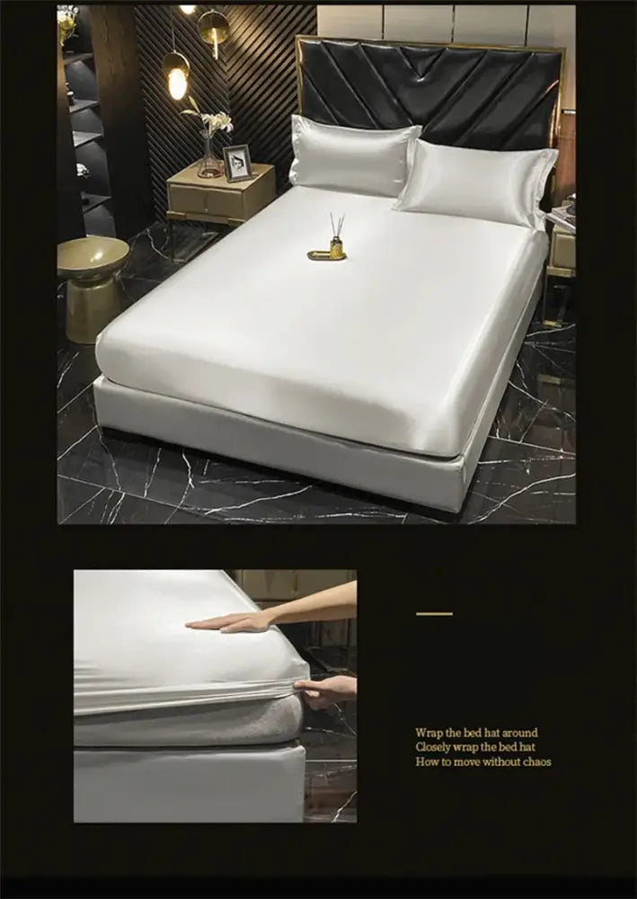 DecorBites™ Luxury Mulberry Silk Bedding Set - Queen & King Size