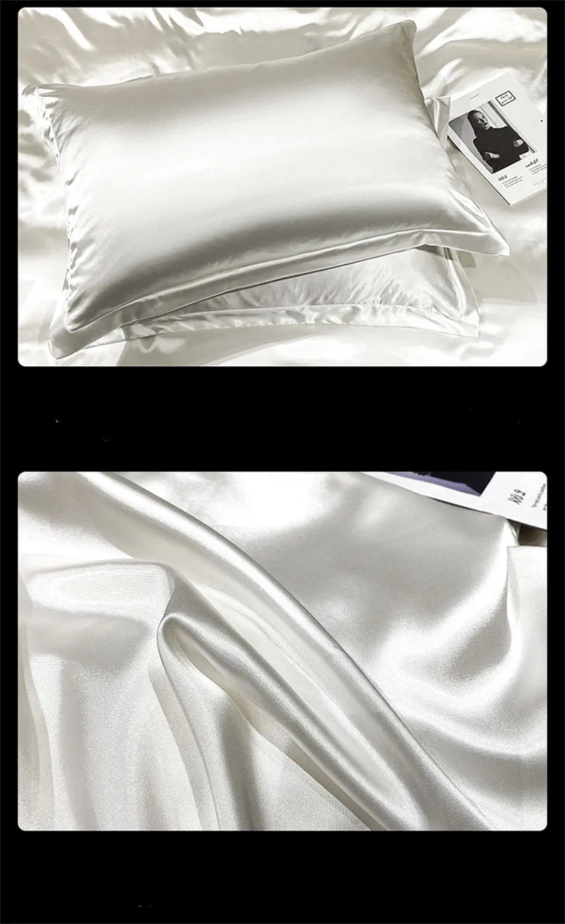 DecorBites™ Luxury Mulberry Silk Bedding Set with Sheets