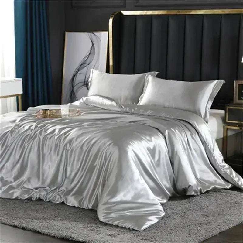 DecorBites™ Luxury Mulberry Silk Bedding Set with Sheets