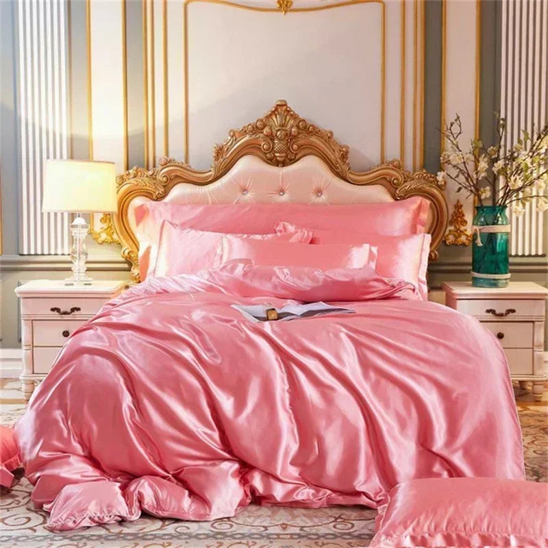 DecorBites™ Luxury Mulberry Silk Queen Size Bedding Set
