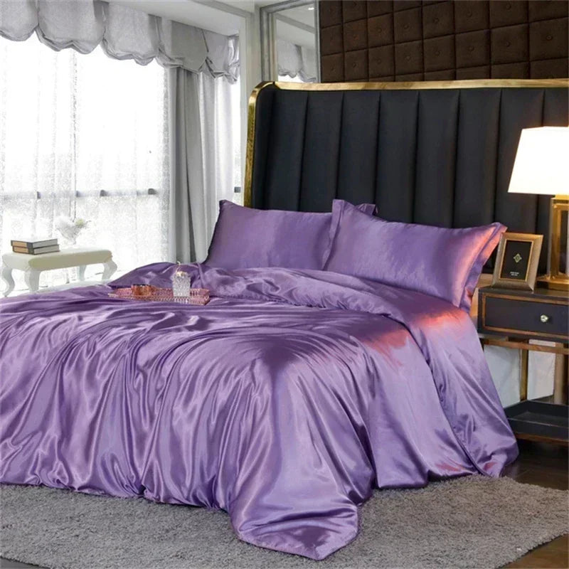 DecorBites™ Luxury Natural Mulberry Silk Bedding Set