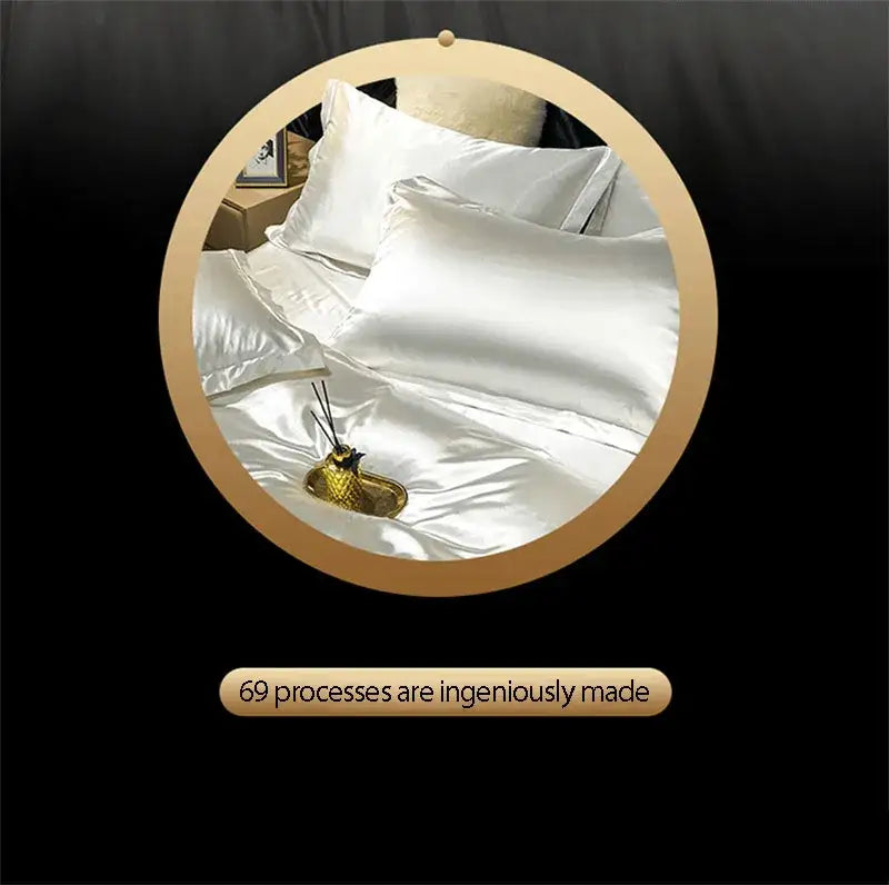 DecorBites™ Luxury Silk Bedding Set with Sheets - Queen/King