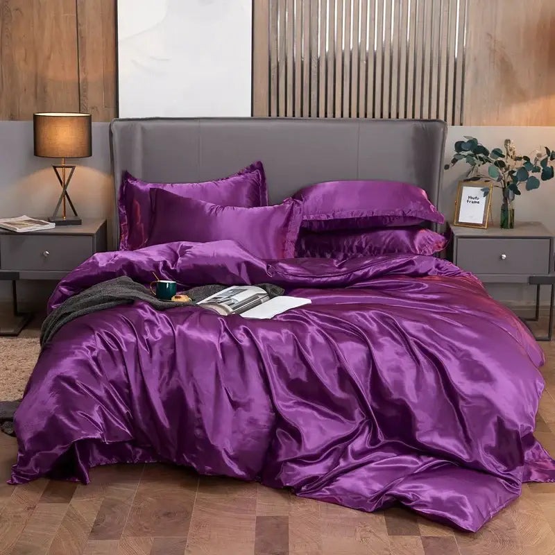 DecorBites™ Luxury Solid Color Bedding Set - Twin/King/Queen