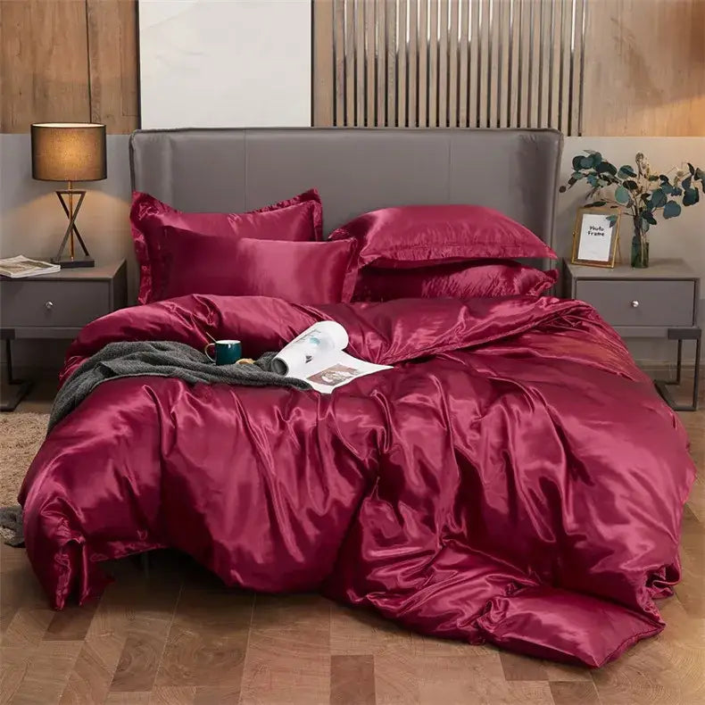 DecorBites™ Luxury Solid Color Bedding Set - Twin/King/Queen