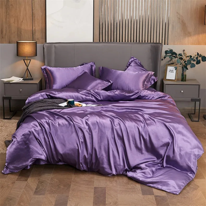 DecorBites™ Luxury Solid Color Bedding Set: Twin, Queen, King