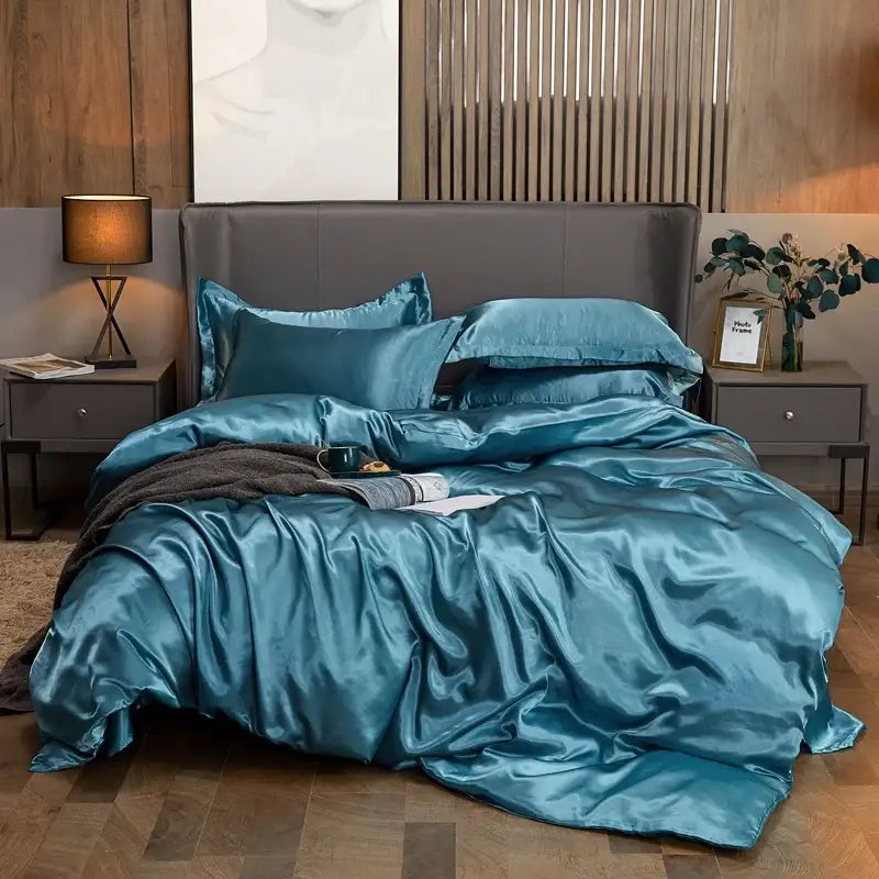 DecorBites™ Luxury Solid Color Bedding Set: Twin, Queen, King