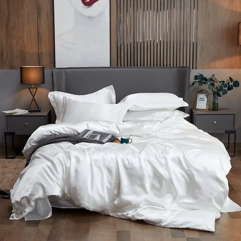DecorBites™ Luxury Solid Color Bedding Set: Twin, Queen, King