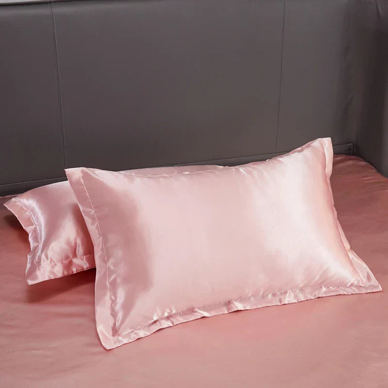 DecorBites™ Luxury Solid Color Satin Bedding Set