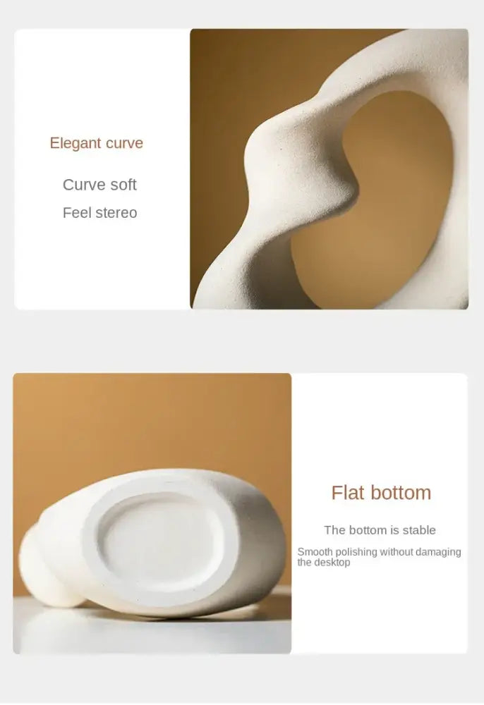 DecorBites™ Matte Ceramic Vase Set 2 Modern Home Decor