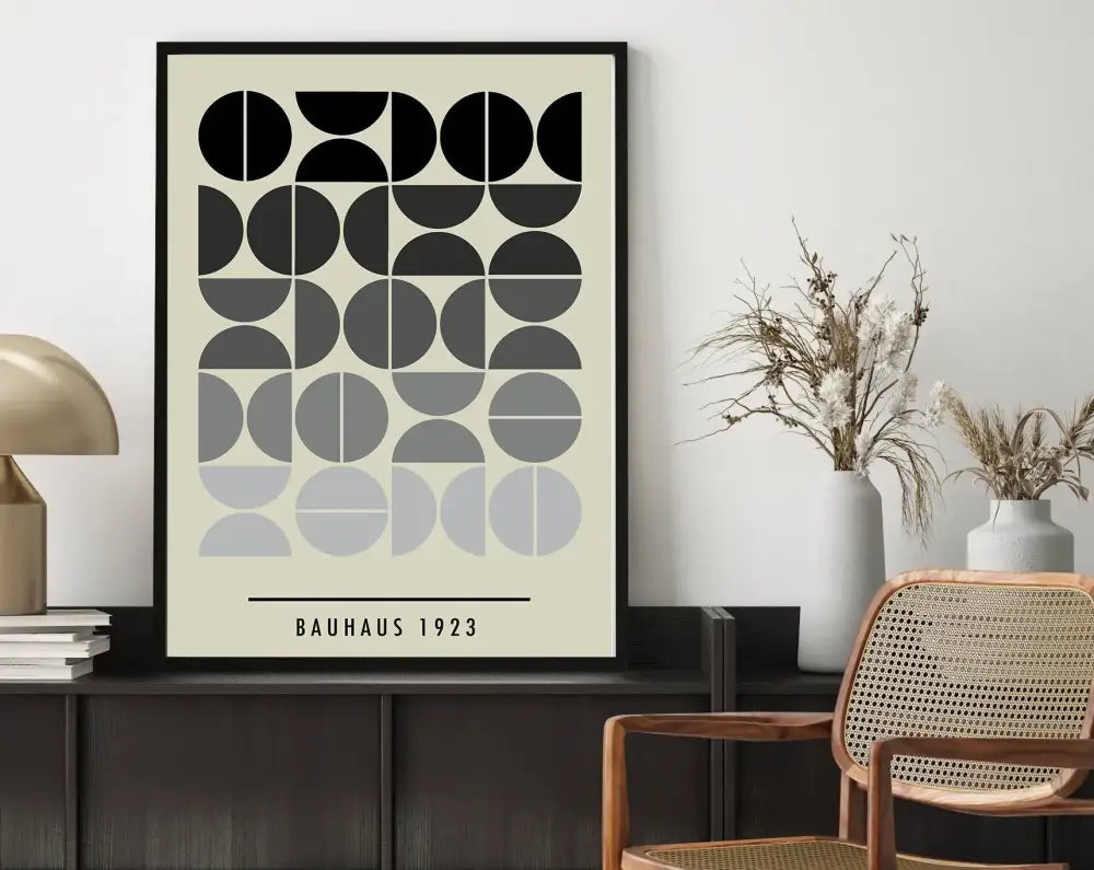 DecorBites™ Mid Century Geometric Canvas Print Art