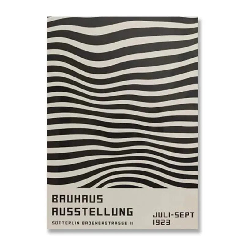 DecorBites™ Minimalist Black and White Bauhaus Canvas Print