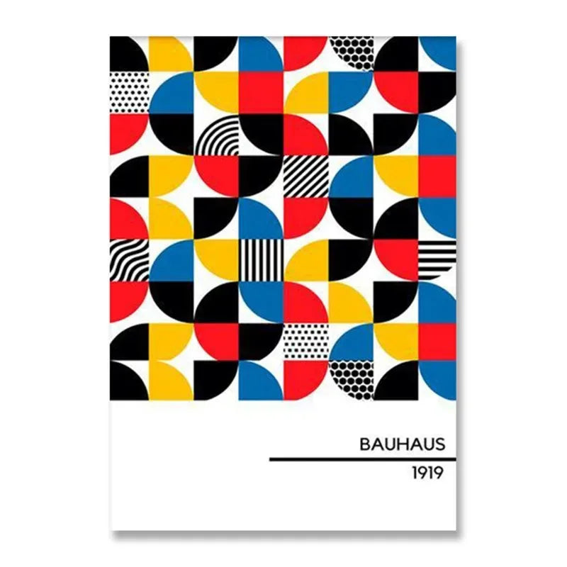 DecorBites™ Minimalist Black and White Bauhaus Canvas Print