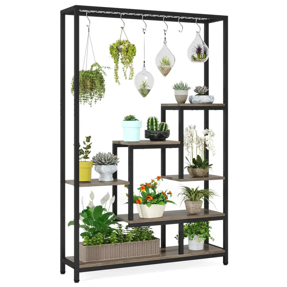 DecorBites™ Modern 5-Tier Tall Metal Plant Stand