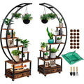 DecorBites™ Modern 71” Tall Indoor Plant Stand with Lockable Wheels